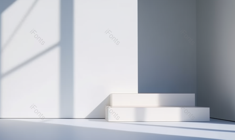 白色背景阳光影子台阶立体展示台实拍图,高清,摄影图,摄影图片,图片大全,摄影图免费下载